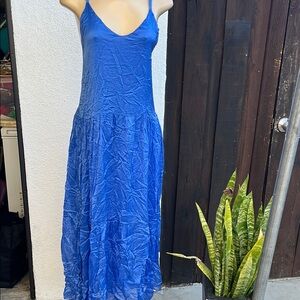 FRNCH Paris Elegant Blue Sleeveless Dress